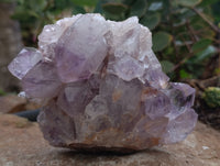 Natural Jacaranda Amethyst Quartz Clusters x 3 From Mumbwa, Zambia - Toprock Gemstones and Minerals