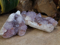 Natural Dark Amethyst Spirit Quartz Clusters x 3 From Boekenhouthoek, South Africa - Toprock Gemstones and Minerals