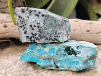 Natural Drusy Coated Chrysocolla Specimens x 12 From Likasi, Congo - Toprock Gemstones and Minerals