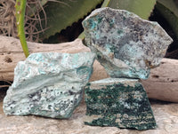 Natural Drusy Coated Chrysocolla Specimens x 12 From Likasi, Congo - Toprock Gemstones and Minerals