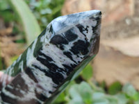 Polished Gabbro Merlinite Points x 2 From Ambatofinandrahana, Madagascar - Toprock Gemstones and Minerals