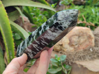 Polished Gabbro Merlinite Points x 2 From Ambatofinandrahana, Madagascar - Toprock Gemstones and Minerals