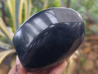 Polished Black Tourmaline Standing Free Form x 2 From Madagascar - Toprock Gemstones and Minerals