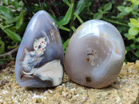 Polished Mixed Agate Standing Free Forms x 6 From Madagascar - Toprock Gemstones and Minerals