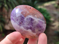 Polished Chevron Amethyst Palm Stones x 24 From Ankazobe, Madagascar - Toprock Gemstones and Minerals