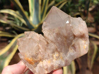 Natural Smokey Phantom Quartz Clusters x 4 From Luena, Congo - Toprock Gemstones and Minerals
