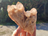 Natural Smokey Phantom Quartz Clusters x 4 From Luena, Congo - Toprock Gemstones and Minerals