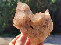 Natural Smokey Phantom Quartz Clusters x 4 From Luena, Congo - Toprock Gemstones and Minerals