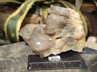 Natural Smokey Phantom Quartz Clusters x 4 From Luena, Congo - Toprock Gemstones and Minerals
