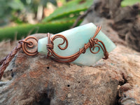Hand Made Copper Wire Wrapped Pendants x 6 From Southern Africa - Toprock Gemstones and Minerals
