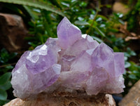 Natural Jacaranda Amethyst Quartz Clusters 2 x from Mumbwa, Zambia - Toprock Gemstones and Minerals