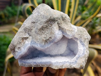 Natural Blue Lace Agate Geode Specimens x 6 From Nsanje, Malawi - Toprock Gemstones and Minerals