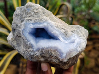 Natural Blue Lace Agate Geode Specimens x 6 From Nsanje, Malawi - Toprock Gemstones and Minerals