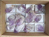 Natural Jacaranda Amethyst Quartz Crystals 12 x from Mumbwa, Zambia - Toprock Gemstones and Minerals