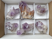 Natural Jacaranda Amethyst Quartz Clusters 6 x from Mumbwa, Zambia - Toprock Gemstones and Minerals