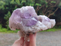 Natural Jacaranda Amethyst Quartz Cluster x 2 From Mumbwa, Zambia - Toprock Gemstones and Minerals