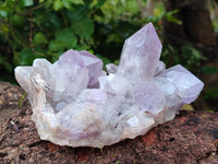 Natural Jacaranda Amethyst Quartz Cluster x 2 From Mumbwa, Zambia - Toprock Gemstones and Minerals