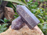 Polished Lepidolite with Pink Rubellite Points x 12 From Ambatondrazaka, Madagascar - Toprock Gemstones and Minerals