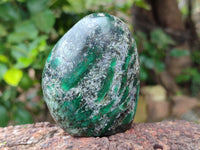 Polished Emerald Mica In Matrix Standing Free Forms x 3 From Mutoko, Zimbabwe - Toprock Gemstones and Minerals