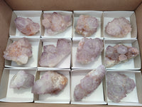 Natural Dark Amethyst Spirit Quartz Clusters x 12 From Boekenhouthoek, South Africa - Toprock Gemstones and Minerals