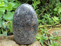 Polished Black Tourmaline Standing Free Forms and Sphere x 2 From Madagascar - Toprock Gemstones and Minerals