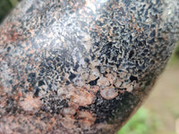 Polished Black Tourmaline Standing Free Forms and Sphere x 2 From Madagascar - Toprock Gemstones and Minerals