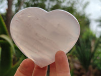 Polished Girasol Rose Quartz Hearts x 3 From Ambatondrazaka, Madagascar - Toprock Gemstones and Minerals