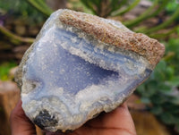 Natural Blue Lace Agate Geode Specimens x 3 From Nsanje, Malawi - Toprock Gemstones and Minerals