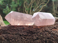 Polished Double Terminated Rose Quartz Points x 6 From Ambatondrazaka, Madagascar - Toprock Gemstones and Minerals