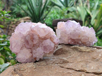 Natural Dark Amethyst Spirit Quartz Clusters x 3 From Boekenhouthoek, South Africa - Toprock Gemstones and Minerals