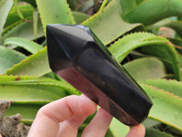 Polished Black Basalt Double Terminated Points x 4 From Antsirabe, Madagascar - Toprock Gemstones and Minerals