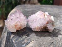 Natural Dark Ametrine Spirit Quartz Clusters x 20 From South Africa - Toprock Gemstones and Minerals