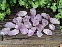 Natural Jacaranda Amethyst Single Quartz Crystals x 24 From Mumbwa, Zambia - Toprock Gemstones and Minerals