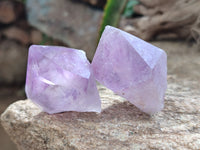 Natural Jacaranda Amethyst Single Quartz Crystals x 24 From Mumbwa, Zambia - Toprock Gemstones and Minerals
