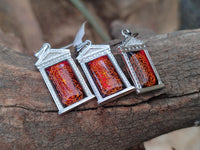 Polished Baltic Amber Earring and Pendant Sets on Sterling Silver - Sold Per Set - From Poland - Toprock Gemstones and Minerals