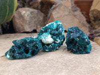 Natural Dioptase with Malachite and Chrysocolla On Dolomite Specimens x 6 From Likasi, Congo - Toprock Gemstones and Minerals