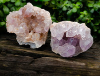 Natural Jacaranda Amethyst Quartz Geodes x 2 From Mumbwa, Zambia - Toprock Gemstones and Minerals