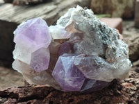 Natural Jacaranda Amethyst Quartz Cluster x 2 From Mumbwa, Zambia - Toprock Gemstones and Minerals