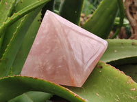 Polished Rose Quartz Pyramids x 4 From Ambatondrazaka, Madagascar - Toprock Gemstones and Minerals