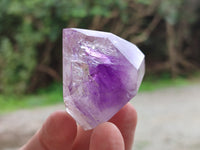 Polished Window Amethyst Quartz Points x 6 From Akansobe, Madagascar - Toprock Gemstones and Minerals