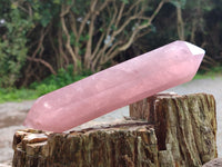 Polished Double Terminated Rose Quartz Points x 3 From Ambatondrazaka, Madagascar - Toprock Gemstones and Minerals