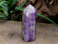 Polished Chevron Amethyst Points x 2 from Ankazobe, Madagascar - Toprock Gemstones and Minerals