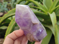 Polished Chevron Amethyst Points x 4 from Ankazobe, Madagascar - Toprock Gemstones and Minerals