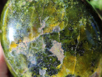 Polished Green Opal Standing Free Forms x 3 From Betroka, Madagascar - Toprock Gemstones and Minerals