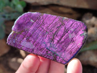 Polished On One Side Purpurite Slabs x 6 From Namibia - Toprock Gemstones and Minerals