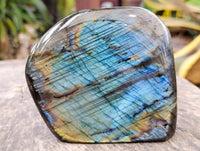 Polished Labradorite Standing Free Form x 1 From Tulear, Madagascar - Toprock Gemstones and Minerals