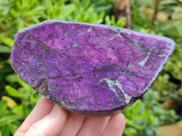 Polished Purpurite Coated with Resin On One Side x 2 From Erongo, Namibia - Toprock Gemstones and Minerals