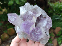 Natural Jacaranda Amethyst Quartz Clusters x 2 From Mumbwa, Zambia - Toprock Gemstones and Minerals