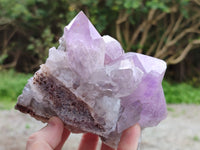 Natural Jacaranda Amethyst Quartz Clusters x 2 From Mumbwa, Zambia - Toprock Gemstones and Minerals