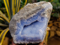 Natural Blue Lace Agate Geode Specimens x 6 From Nsanje, Malawi - Toprock Gemstones and Minerals